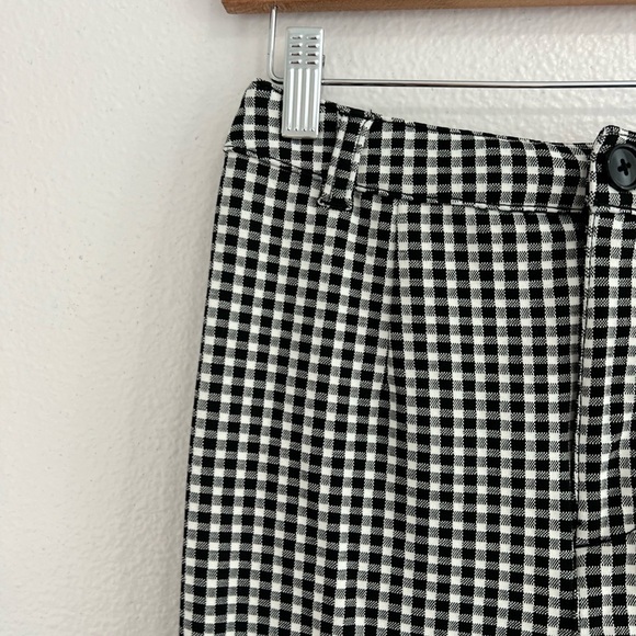 Maeve Anthropologie Black High Waisted Skinny Gingham Pants 2 - Picture 4 of 10